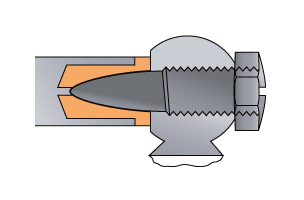 Nylon-lined pivot screw keys